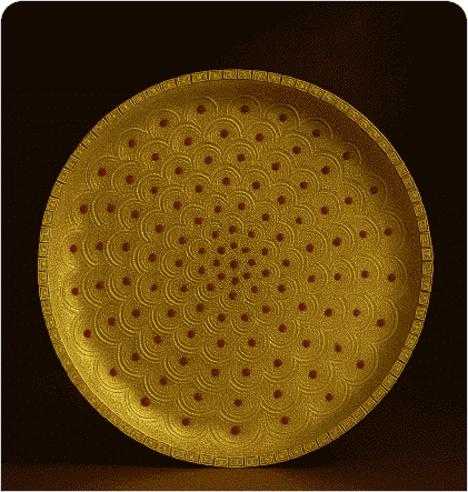 Golden Decorated Puja Thali PSO