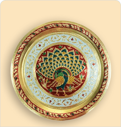 Peacock Decorated Puja Thali PSO