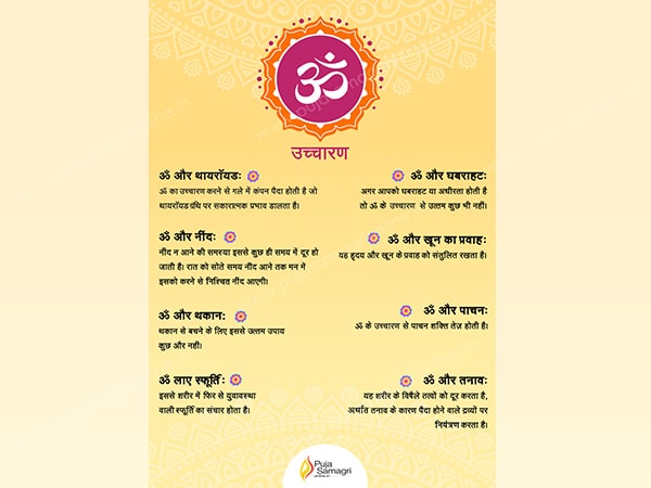 Om Poster with Frame 21cmx30cm