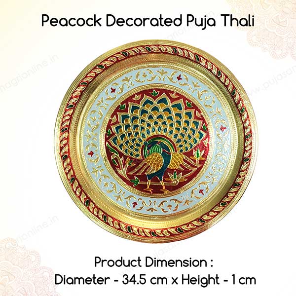 Peacock Decorated Puja Thali PSO