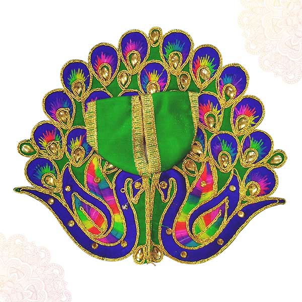 Thakur Ji/Ladoo Gopal/Laddu Gopal/Thakurji/Krishna/bal Gopal Green Peacock Dress PSO