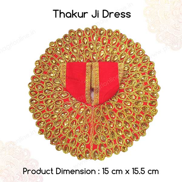 Thakur Ji/Ladoo Gopal/Laddu Gopal/Thakurji/Krishna/bal Gopal Red Dress PSO