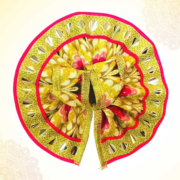 Thakur Ji/Ladoo Gopal/Laddu gopal/Thakurji/krishna/bal gopal Printed Lace Work Dress (PINK) PSO