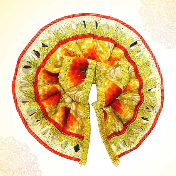 Thakur Ji/Ladoo Gopal/Laddu gopal/Thakurji/krishna/bal gopal Printed Lace Work Dress (RED) PSO