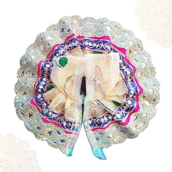 Thakur Ji/Ladoo Gopal/Laddu Gopal/Thakurji/Krishna/bal Gopal Dress with Golden Thread Work (Pink and Purple) PSO