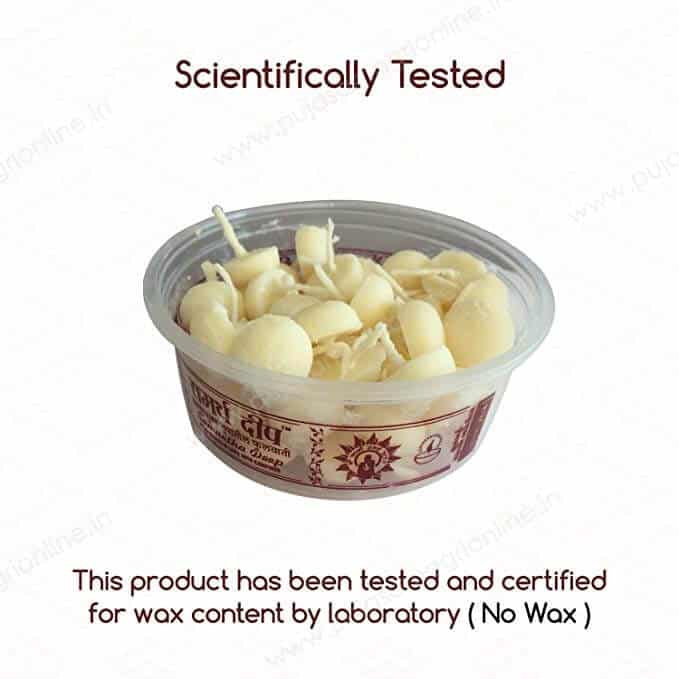 Camphor scented Desi Ghee Wicks (60 Pcs)