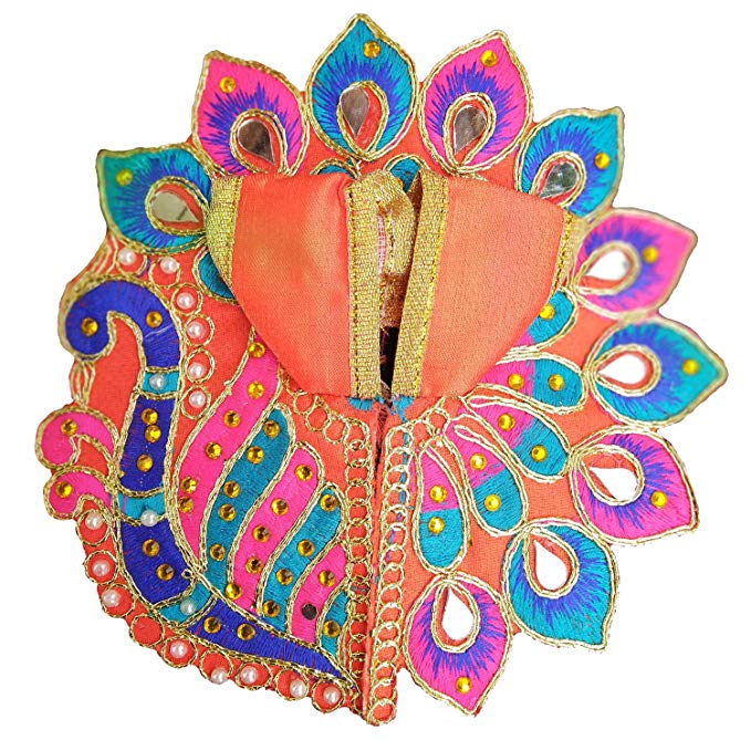 Thakurji/Bal Gopal Peacock Style Dress (Orange)