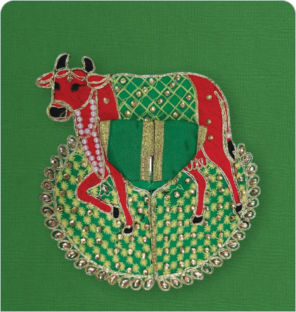 bal gopal cow style Dress Green