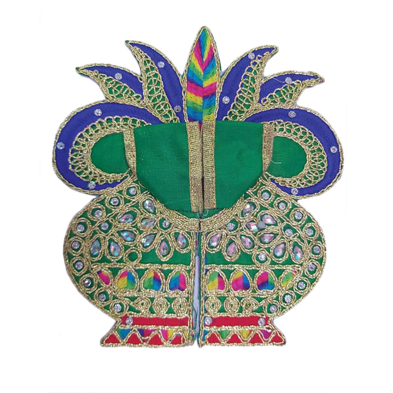 Thakur Ji / Ladoo Gopal / Laddu gopal / Thakurji / krishna/ bal gopal Kalash style dress PSO (green)