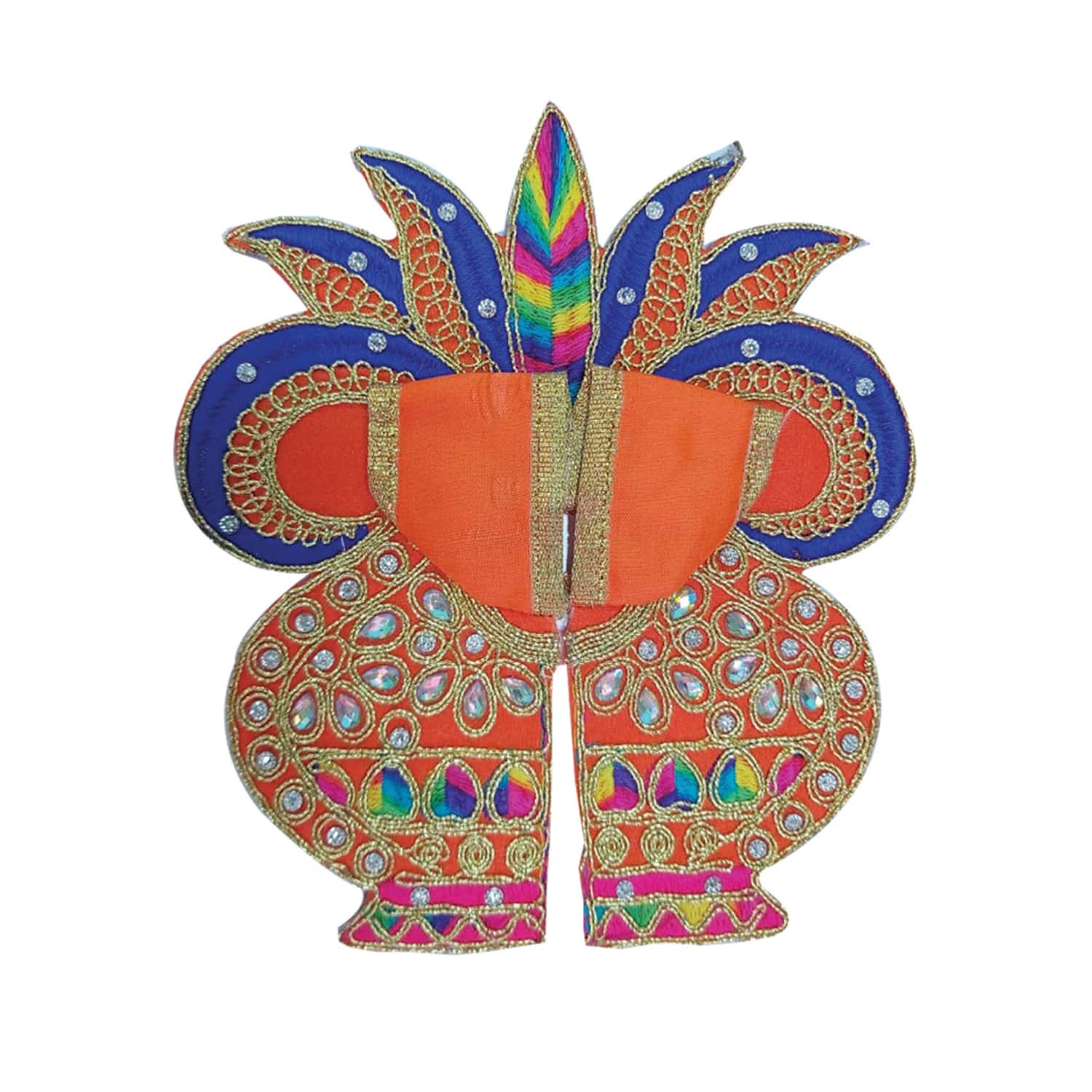 Thakur Ji / Ladoo Gopal / Laddu gopal / Thakurji / krishna/ bal gopal Kalash style dress PSO (Orange)