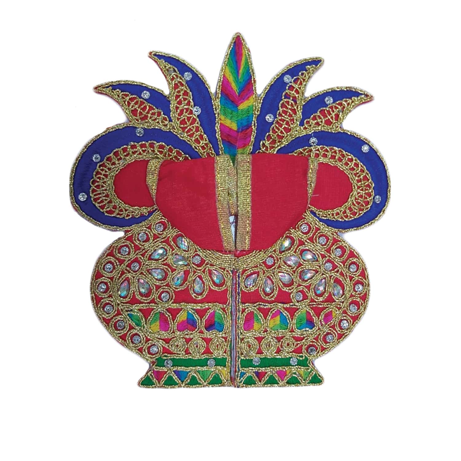 Thakur Ji/Ladoo Gopal/Laddu Gopal/Thakurji/Krishna/bal Gopal Kalash Style Dress PSO (Red)