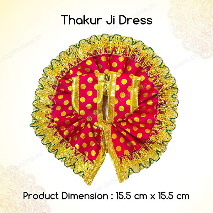 Thakur Ji/Ladoo Gopal/Laddu Gopal/Thakurji / Krishna/bal Gopal Pink Polka Dot Dress PSO