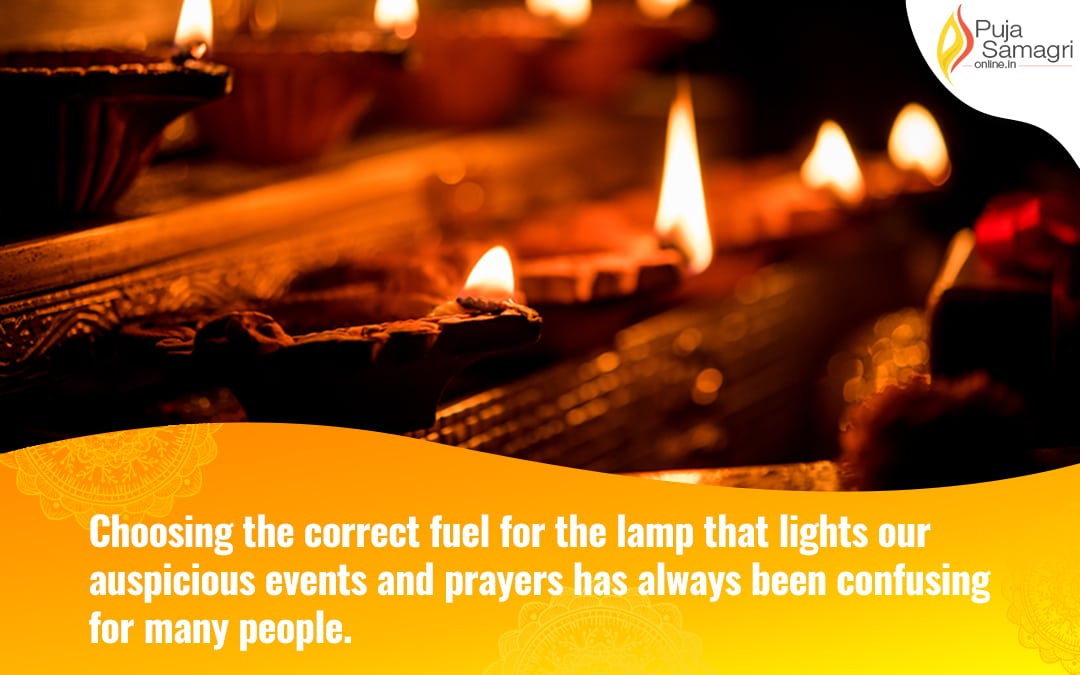 Which oil to use to light up the lamps with floating oil wicks and why?