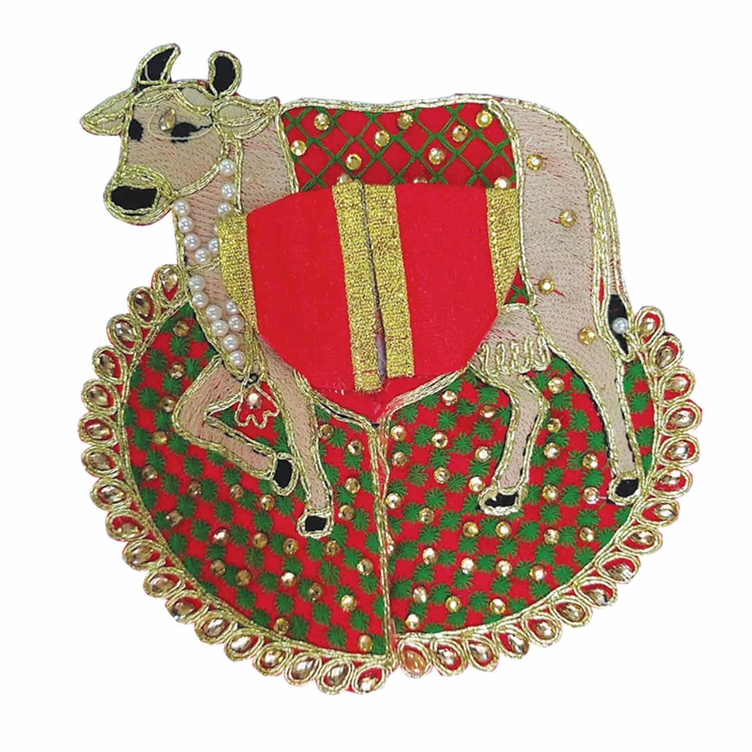 Thakur Ji / Ladoo Gopal / Laddu gopal / Thakurji / krishna/ bal gopal cow style dress PSO (Red, big)