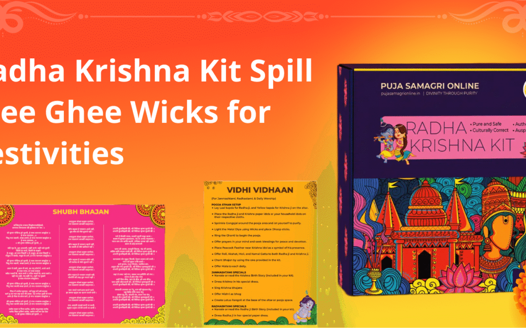 Radha Krishna Kit: Spill-Free Ghee Wicks for Festivities